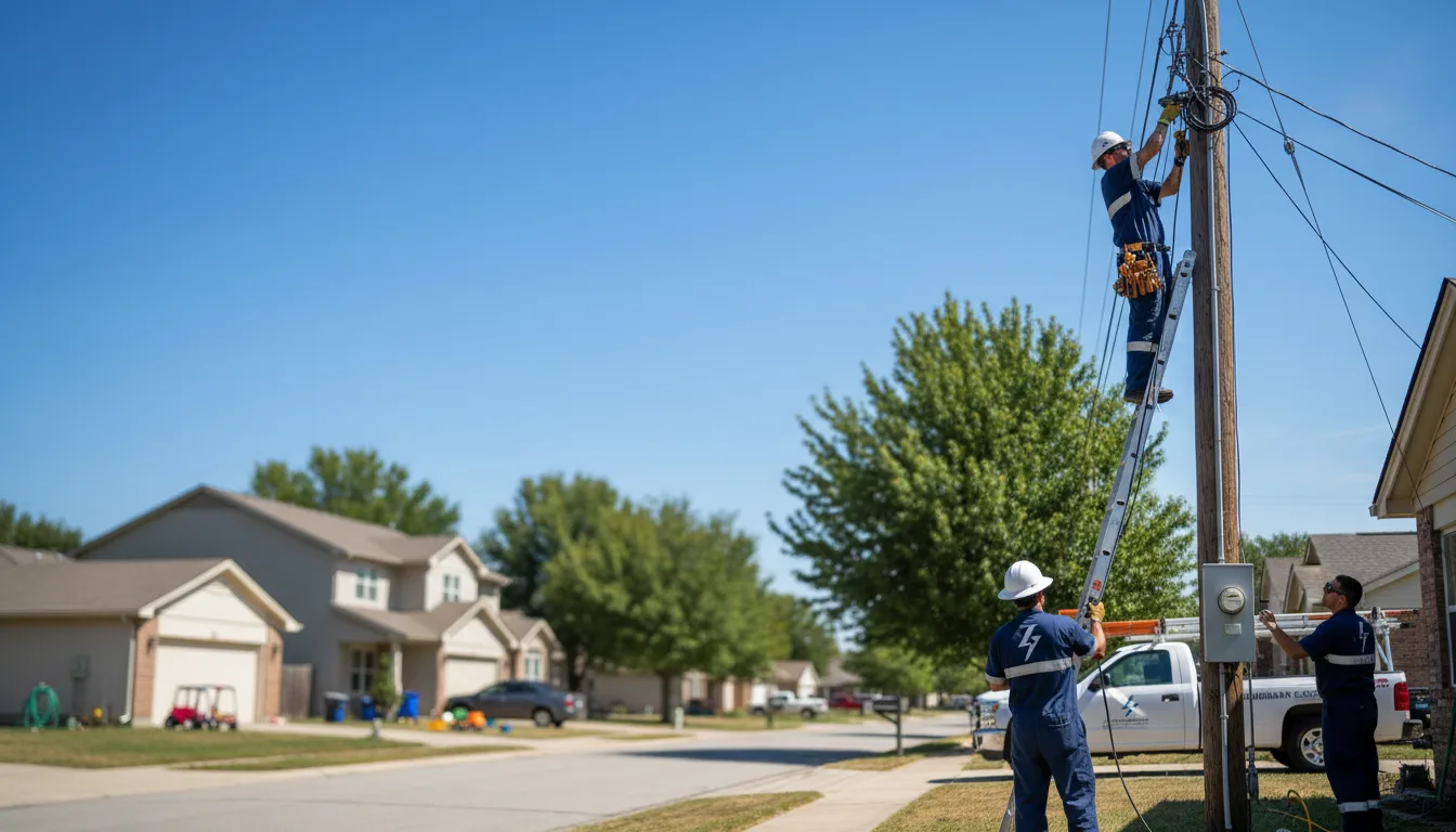 Residential electrician providing installation services in Hensley, AR